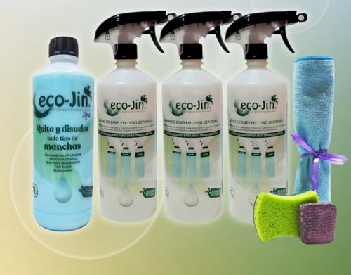 KIT DE INICIO ECO-JIN DETERGENTE EXTRA CONCENTRADO - PRODUCTO REVOLUCIONARIO DEL QUE TODO EL MUNDO HABLA ECOJIN (SPA)