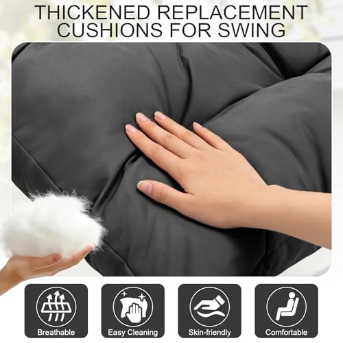 LCYY.TG Outdoor Swing Cushions, 3 Seat Porch Swing Cushion Replacement with Backrest, Swing Cushions for Outdoor Furniture, for Porch Garden,Patio,Backyard Bench Cushion by LCYY.TG - Image 5