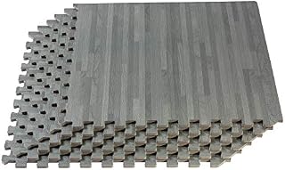 Forest Floor 3/8" Thick Printed Wood Grain Interlocking Foam Floor Mats, 100 Sq