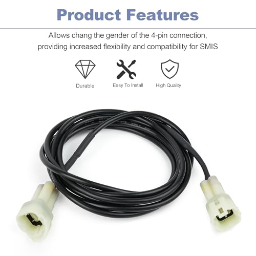 Image of SMIS Digital Analog Gauge to SDS ECU Adapter Cable Wiring Harness Compatible with NMEA 2000 SMG4 for Suzuki Outboard DF40-300 990C0-88136 990C088136 (Pack of 3)