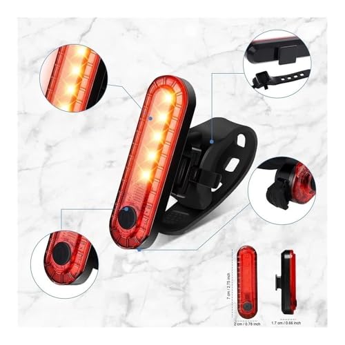 Feu arrière de vélo rechargeable ZHANGTONG éclairage sécurité LED casque