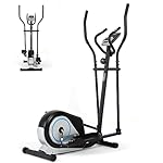 Magnetischer Ellipsentrainer, Crosstrainer für Zuhause mit 8 Widerstandsstufen, LCD-Bildschirm, Einteilige elektrolytische Kurbel, Magnetisches Schwungrad