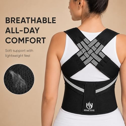 Image of Posture Corrector Belt For Men And Women Breathable Neoprene Back Support Belt Adjustable Back Straight Belt Shoulder And Clavicle Support For Daily Posture Correction (Xcross)