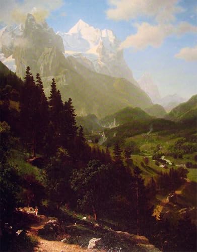 Affiche Wetterhorn Albert Bierstadt poster toile decoration murale maison 60x90cm