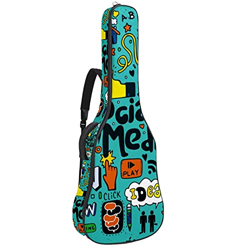 Housse de guitare acoustique antichoc protège dos guitare classique 106cm