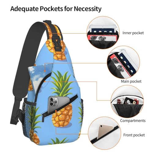 Bolso Sling Ligero con Estampado de Piñas para Viaje miniatura 4