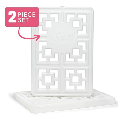 Cool Coolers XXL Fashion Ice by Fit & Fresh, 2pk Large Ice Packs for Coolers, Quick Freeze, Space Saving, Stylish Reusable Freezer Packs for Lunchboxes, Pearl White by Fit & Fresh - Image 4