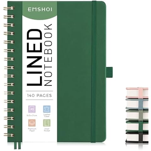 EMSHOI A5 Lined Journal with Accessories Cover