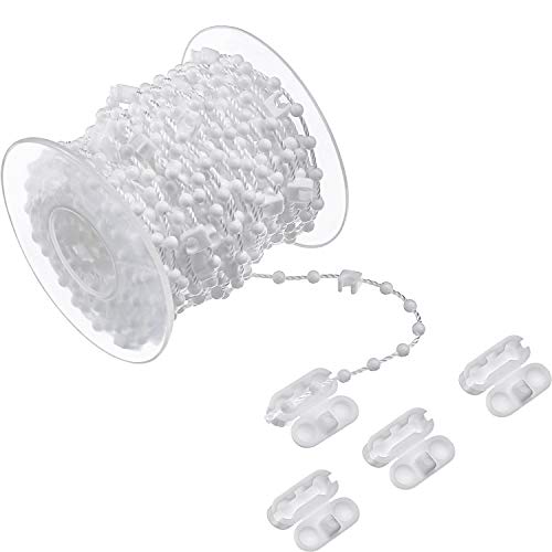 Outus Cadena de Persiana Vertical de 110 Enlaces con 4 Piezas Conectores de Cadena de Plástico para 89 mm (3,5 Pulgadas) Listones