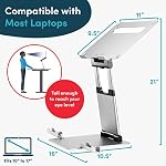 LIFELONG Support ordinateur portable pour bureau, hauteur réglable jusqu'à 20", Support de pulpitre pour ordinateur portable Riser pour ordinateur portatif, Supports portables pour ordinateur portables MacBook, Ordinateurs portables 10 15 17 pouces Porte-ordinateur portable et ordinateur portable , Riser en aluminium ergonomique, pli portable