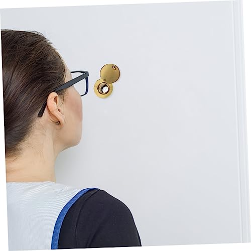 TEHAUX Cámara Mirilla para Puerta de Acero Inoxidable y Vidrio Dorado, Fácil de Instalar, Privacidad miniatura 5