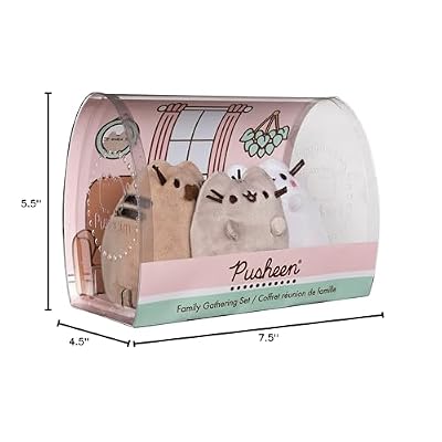 GUND Pusheen Family Gathering Collector Set of 3 Plush Stuffed Animal Cats