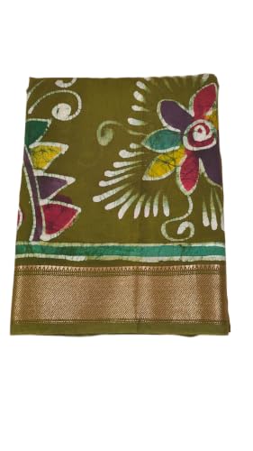 Drapify green maheshwari silk saree – image 6