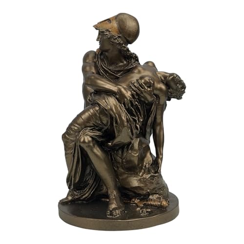 Statua di Marte e Venere - Scultura greca in marmo fuso in bronzo color bronzo 19,1 cm | Fatto a mano in Grecia | Amore mitologico e arte di guerra
