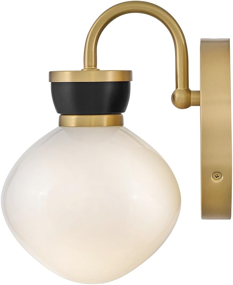 Lark Lucy Small Single Light Sconce, Lacquered Brass