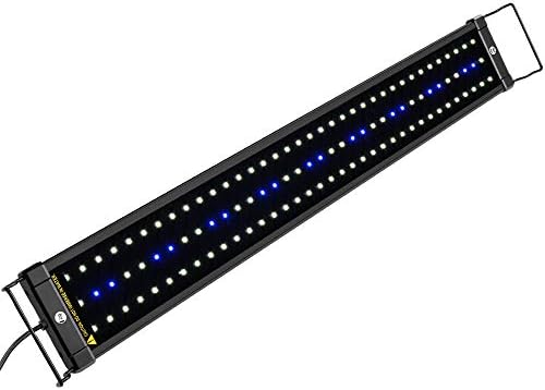 NICREW ClassicLED Aquarium Light, Fish Tank Light with Extendable Brackets, White and Blue LEDs, Size 28 to 36 Inch, 18 Watts