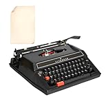 【Entièrement mécanique】 Machine à écrire mécanique vintage, sans électricité ni piles. Touches fluides et frappe authentique pour une véritable sensation d'écriture rétro, idéale pour écrire, prendre des notes, étudier ou créer.