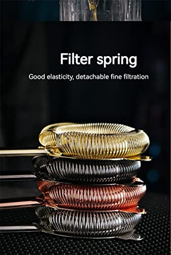Cocktail Strainer,Hawthorne Strainer,Stainless Steel Bar Strainer, Bar Tool Drink Strainer With 100 Wire Spring For Professional Bartenders And Mixologists Professional For Bar Restaurant Home #TOP5