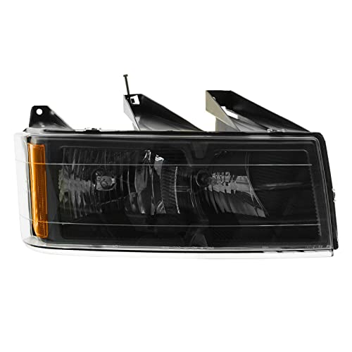 Image of TRQ Passenger Side Headlight Assembly Black Bezel Compatible with 2004-2012 Chevrolet Colorado GMC Canyon 2006 Isuzu i-280 2007-2008 i-290 i-350 i-370 GM2503234