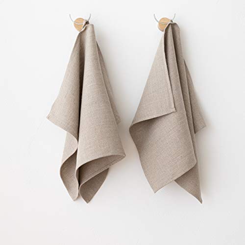 Linenme Lara Hand And Guest Towels, 13" X 20", Natural #TOP1