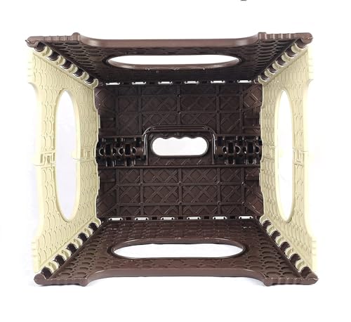Image of 12-Inch Super Strong Folding Step Stool for Adults & Kids - Foldable Sitting Stool for Home, Kitchen, Garden, Travel - Durable Plastic Feces for Home Use (12 INCH Stoll)