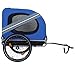 BKNROIHB Large Folding Bike Trailer for Dogs – 120LB Capacity All-Terrain Pet Carrier(Blue+Grey)