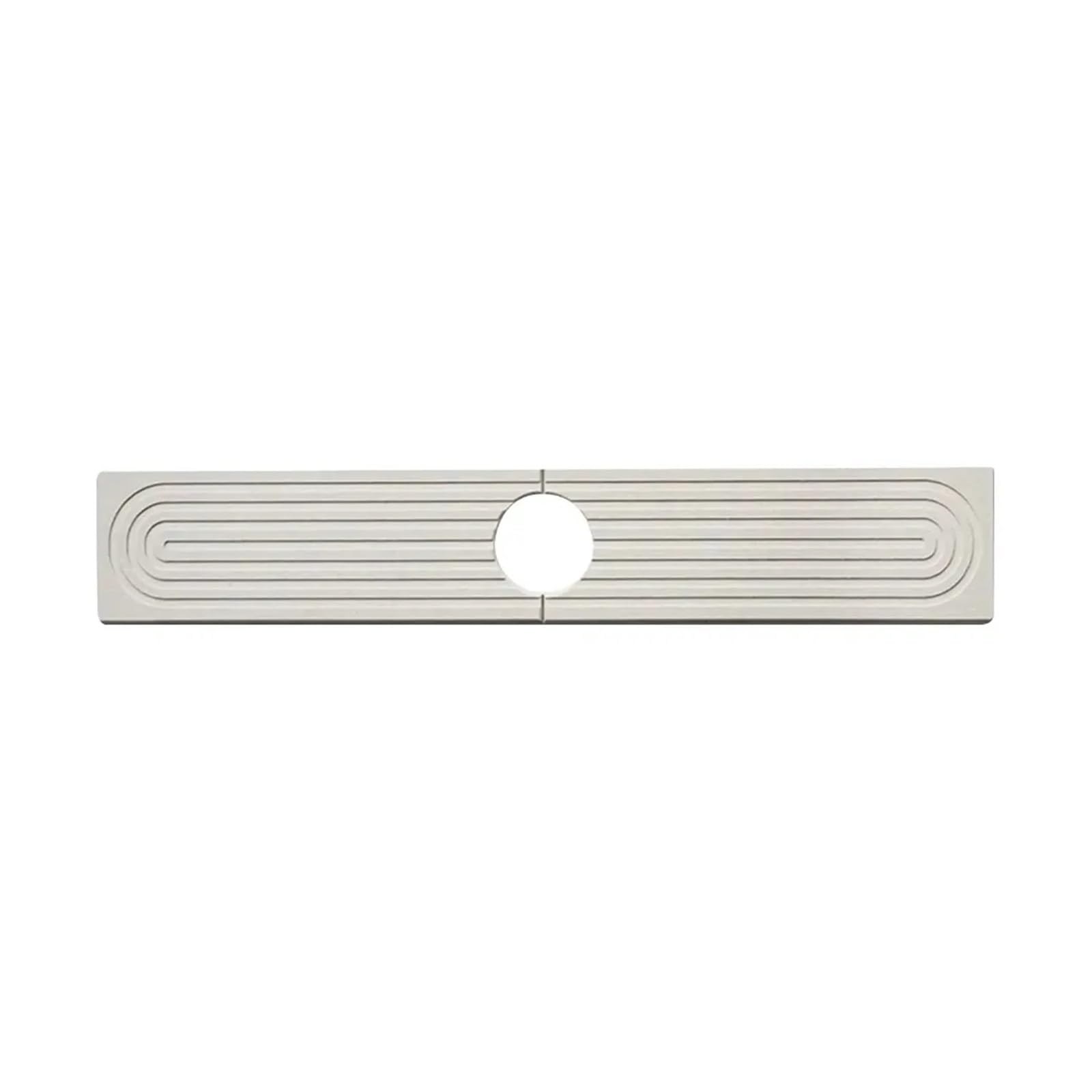 Alfombrilla para grifo blanca de 40x10cm que protege contra salpicaduras y la humedad.