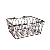 Spectrum Diversified Twist Storage Handles, Modern Farmhouse Décor Farmer’s Market-Style Wire...