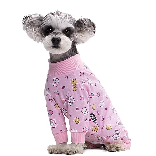 Image of Pink Dog Recovery Suit Female Male for Small Medium Dogs,Dog Surgical Recovery Suite Bodysuit After Surgery Zipper On Back Puppy Cat Long Sleeve Onesies Bodysuit After Surgery Wound Protective