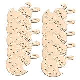 MILISTEN 10 Stück Osterhasen Dekoration Frühlingsbasteln Für Erwachsene Hasen Ausschnitte Etikett Kaninchen Holzausschnitte Unvollendeter Holzausschnitt Holzscheiben