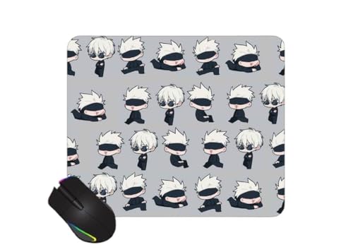 Image of Cute Mouse Pad - Printed Mousepad with Anti-Slip Rubber Base & Smooth Mouse Control for Laptop, Gaming, Notepad, Desktops (Walking Gojo)