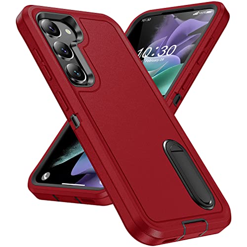 Coque rouge Galaxy S23 avec béquille pour éviter les chutes