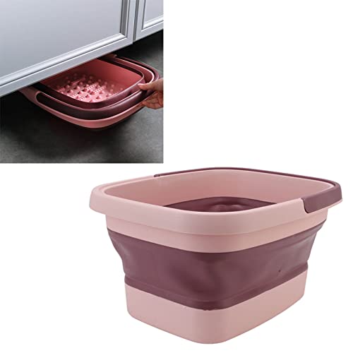 Tina de Baño Plegable de Silicona para Pies Rosada miniatura 4