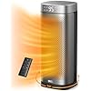 Dreo Calentadores de espacio para uso en interiores, calentadores portátiles de calentamiento rápido de 1500 W con control remoto, gran cerámica PTC eléctrica para dormitorio, temporizador de 12