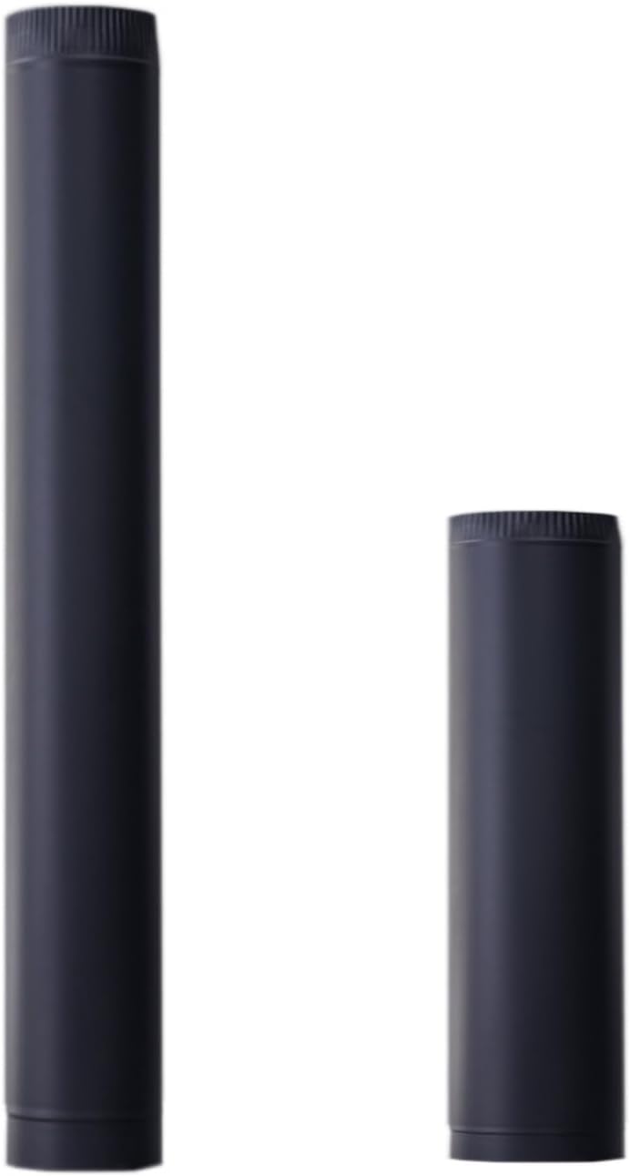 Fireplace and Wood Stove Chimney Venting ducts with Heat-Resistant Insulation mesh. Diameter: 3.93 inches - 7.87 inches. Length: 1M or 0.5M. Color: Black. (19.68 * 6.3(in))