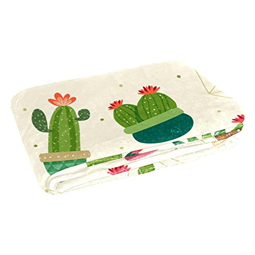 Couverture douce lit plaid chaud canapé cactus 150x100 pour camping