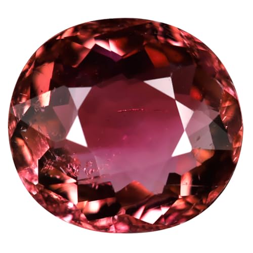 Tourmaline rose naturelle ovale 2.58 ct, pierre gemme Mozambique 10 x 9 mm