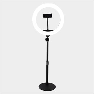 QtthZZr Ringlights 10" Ring Light, Dimmable Desk Circle Light With Metal Stand Phone Holder, Led Light Tripod Ring