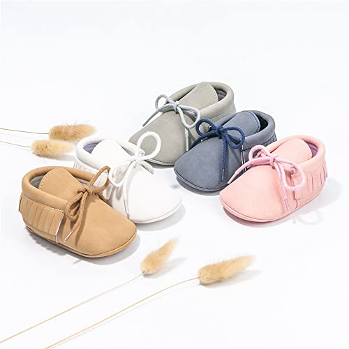 Red Leather Soft Sole Baby Infant Toddler Kids Moccasins with Feather or Bow (18-24 Months, Feather)