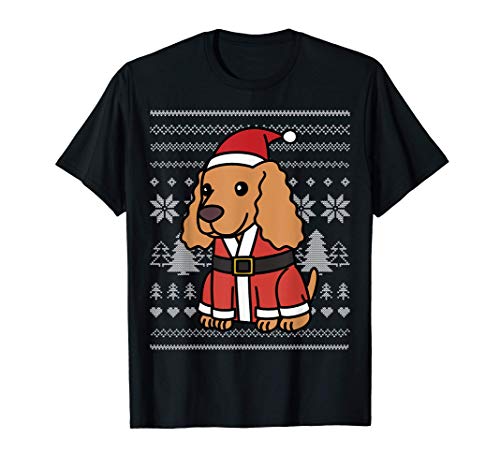 Natale cocker spaniel cane maglietta