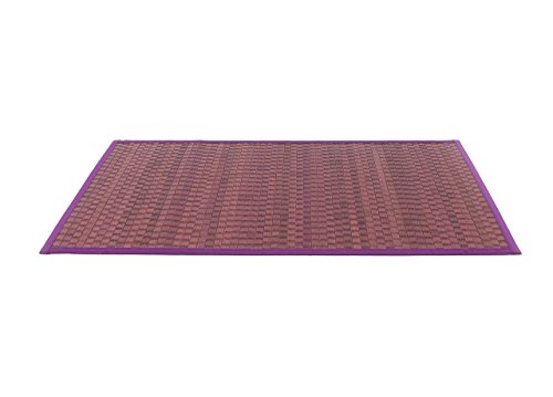 Biancheriaweb Tapis en bambou, teinte unie 70x140 aubergine