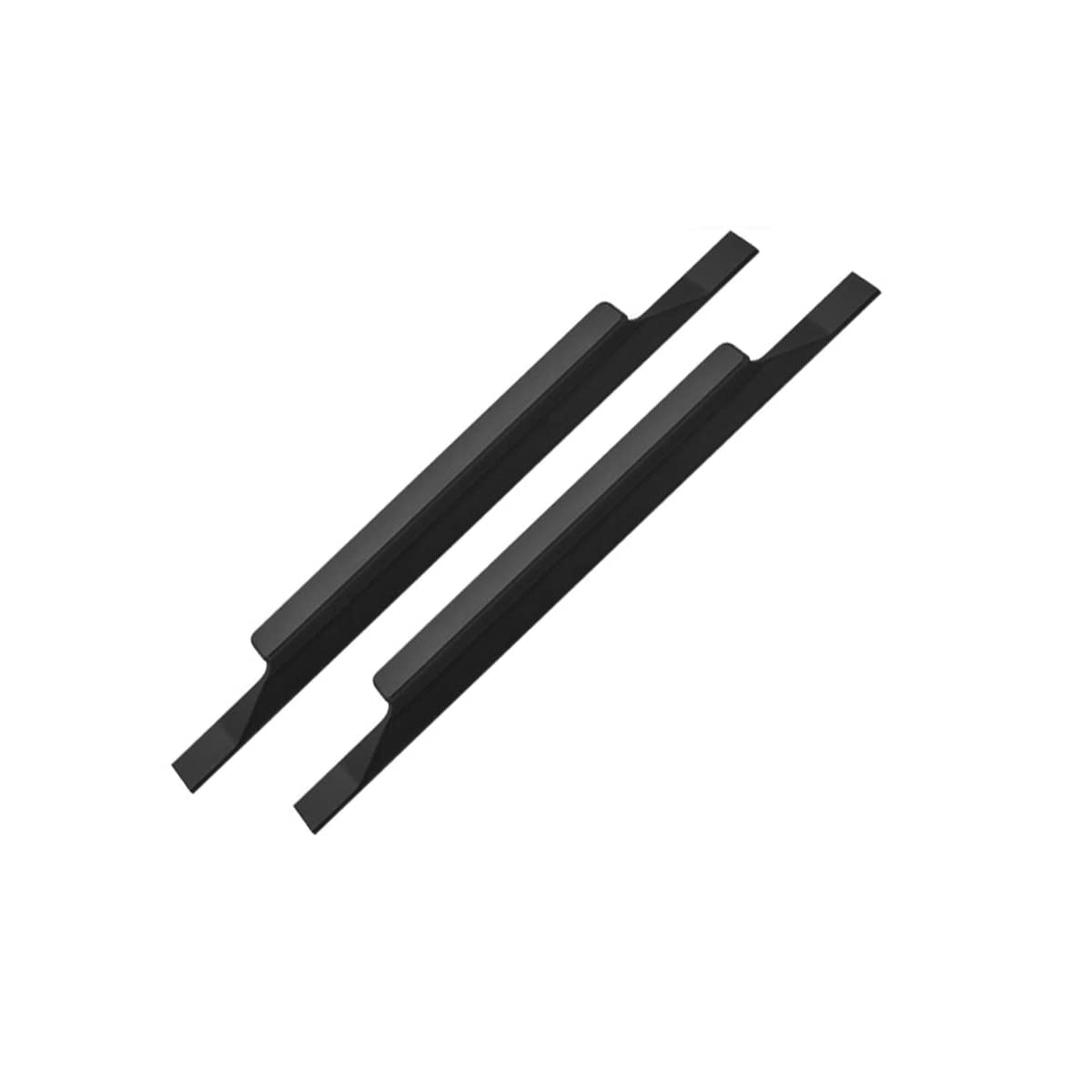 Qrity Black-2 Pcs 2X European Aluminum Alloy Handles Kitchen Cabinet Pulls Wardrobe Hardware Drawer Pull Overall Length 132Mm, Hole Distance 64Mm