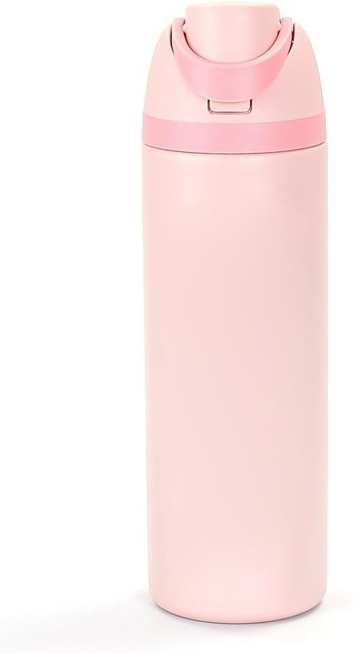900ml Insulated Stainless Steel Water Bottle with Straw for Outdoor Sports Travel BPA Free Leakproof Car Bottles Light Pink