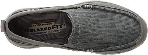 Skechers USA Men's Superior Milford Slip-On Loafer, Charcoal/Gray, 13 D US
