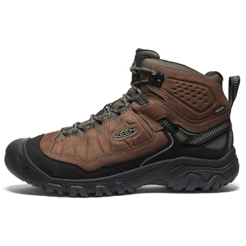 KEEN Men's Targhee 4 Mid Height Durable Comfortable Waterproof Hiking Boots, Bison/Black, 13 by KEEN - Image 5