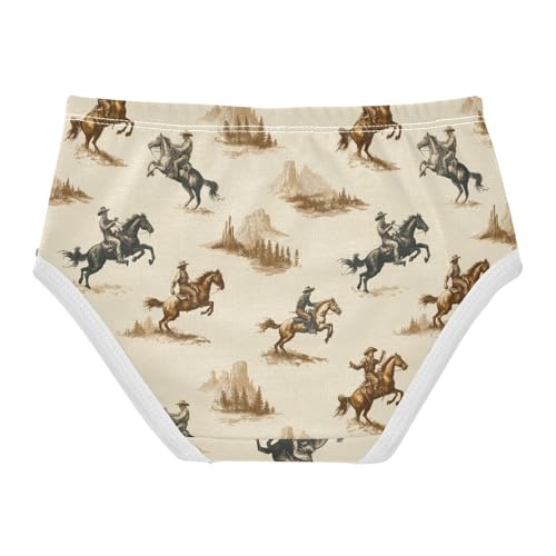 Girls Underwear Soft Cotton Cowboy Kids Panties in Sizes 2/3t, 4t, 5t, 6 and 82