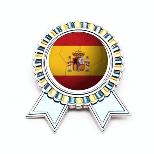 Broche drapeau Espagne football badge métal taille M médaille vainqueur sport