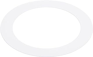 PATIKIL 5.91" ID 8.07" OD Light Trim Ring, White Goof Ring Matte Circular Light Cover Lighting Fixture for Ceiling Wall Recessed Can Downlights