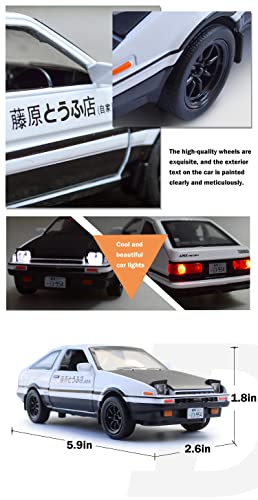 Modelo de carro escala 1:32 Trueno AE86 Tianmei metal y plástico miniatura 5