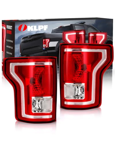 OKLPF Rear Brake Tail Light Compatible With 2015 2016 2017 Ford F150 F-150 Replace FL3Z-13405-A FL3Z-13404-A,Replacement Red Taillight Assembly,Included Bulbs,Driver and Passenger Side